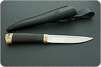 Нож Пескарь граб - черное дерево, 95х18, мокуме : фото 12