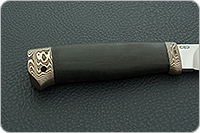 Нож Пилигрим граб - черное дерево, 95х18, мокуме : фото 5