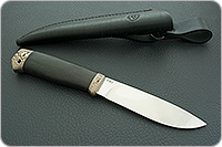 Нож Пилигрим граб - черное дерево, 95х18, мокуме : фото 11