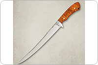 Нож Мастер-Фиш накладки стабилизированная карельская береза, 95х18, алюминий : фото 2