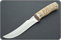 Нож Клык карельская береза, 95х18, текстолит : фото 2