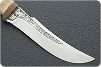 Нож Клык карельская береза, 95х18, текстолит : фото 4