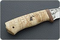 Нож Клык карельская береза, 95х18, текстолит : фото 5