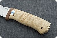 Нож Клык карельская береза, 95х18, текстолит : фото 6