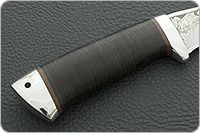 Нож Клык наборная кожа, 95х18, алюминий : фото 5