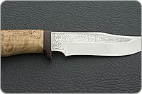 Нож Клычок-1 карельская береза, 100х13м, текстолит : фото 8