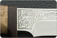 Нож Клычок-1 карельская береза, 100х13м, текстолит : фото 9