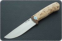 Нож Клычок-2 карельская береза, 95х18, текстолит : фото 2