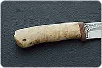 Нож Клычок-2 карельская береза, 95х18, текстолит : фото 5