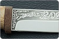 Нож Клычок-2 карельская береза, 95х18, текстолит : фото 8