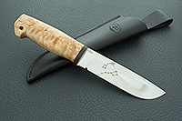 Нож Полярный карельская береза, 95х18, текстолит : фото 7