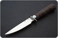 Нож Тетерев наборная кожа, 95х18, текстолит : фото 2