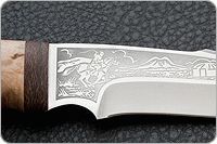 Нож Хазар карельская береза, 95х18, текстолит : фото 6