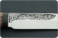 Нож Шашлычный средний орех, 95х18, текстолит : фото 8