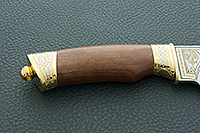 Украшенный Нож Якут орех, эи-107, латунь в золоте : фото 5