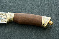  Украшенный Нож Якут орех, эи-107, латунь в золоте : фото 6