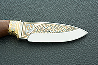  Украшенный Нож Якут орех, эи-107, латунь в золоте : фото 8