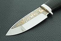 НОЖ ЯКУТ наборная кожа, эи-107, алюминий : фото 3