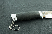 НОЖ ЯКУТ наборная кожа, эи-107, алюминий : фото 5