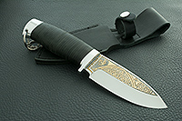 НОЖ ЯКУТ наборная кожа, эи-107, алюминий : фото 11