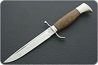 Нож Финка НКВД орех, 95х18, латунь в никеле : фото 2