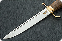 Нож Финка НКВД орех, 95х18, латунь в золоте : фото 3