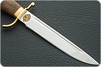 Нож Финка НКВД орех, 95х18, латунь в золоте : фото 4