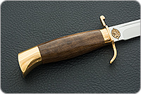 Нож Финка НКВД орех, 95х18, латунь в золоте : фото 5