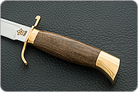 Нож Финка НКВД орех, 95х18, латунь в золоте : фото 6