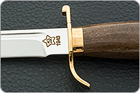 Нож Финка НКВД орех, 95х18, латунь в золоте : фото 8