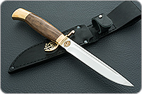 Нож Финка НКВД орех, 95х18, латунь в золоте : фото 10