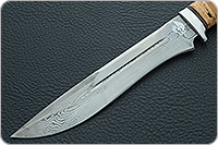 Нож Байкал береста, черный дамаск, алюминий : фото 3