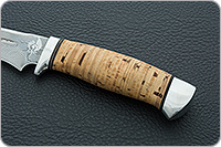Нож Байкал береста, черный дамаск, алюминий : фото 6