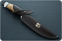 Нож Байкал береста, черный дамаск, алюминий : фото 9