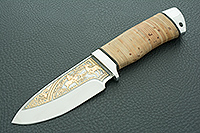 НОЖ ЯКУТ береста, эи-107, алюминий : фото 2