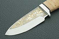 НОЖ ЯКУТ береста, эи-107, алюминий : фото 3