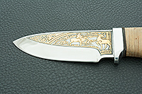 НОЖ ЯКУТ береста, эи-107, алюминий : фото 8