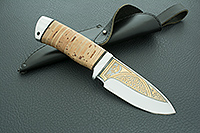 НОЖ ЯКУТ береста, эи-107, алюминий : фото 10