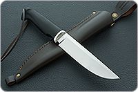 Нож Соболь стандарт граб - черное дерево, 95х18, дюраль : фото 9