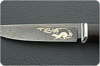 Нож Соболь престиж+ граб - черное дерево, дамаск, дюраль : фото 8