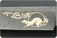 Нож Соболь престиж+ граб - черное дерево, дамаск, дюраль : фото 9