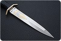Нож Витязь престиж граб - черное дерево, 95х18, латунь : фото 4