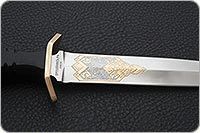 Нож Витязь престиж граб - черное дерево, 95х18, латунь : фото 8