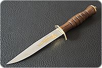 Нож Армейский престиж орех, 95х18, латунь : фото 2