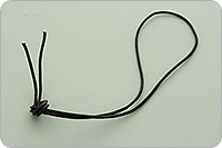 Кожаный темляк круглый (темно-коричневый) тонкий