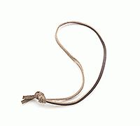 Кожаный темляк плоский (коричневый)  : фото 2