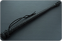 Дурака 12-ти полосная с граненым узлом черная сыромятная