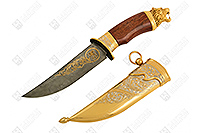 Авторский нож ЦМ Лев из дамасской стали  : фото 2