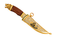 Авторский нож ЦМ Лев из дамасской стали  : фото 3