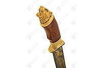 Авторский нож ЦМ Лев из дамасской стали  : фото 4